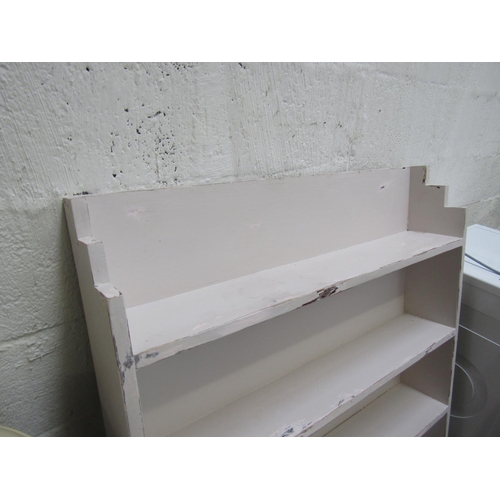 22 - Painted Pine Open Floor Bookcase Approximately 44 Inches Wide x 50 Inches High