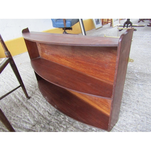 223 - Regency Bow Front Hanging Wall Shelf Mahogany with Reeded Shelf Decoration Approximately 36 Inches W... 