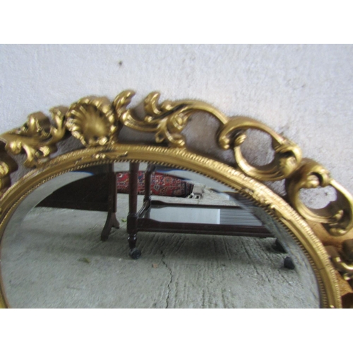 240 - Vintage Circular Form Gilded Mirror 22 Inches Diameter