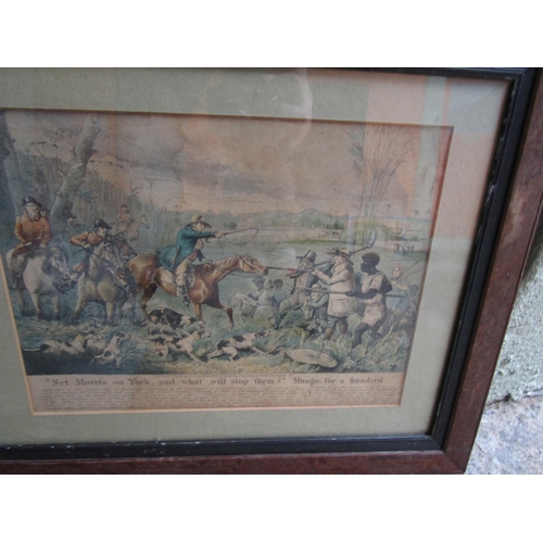 254 - Two Regency Hunting Engravings Each Framed Largest Approximately 12 Inches High x 16 Inches Wide