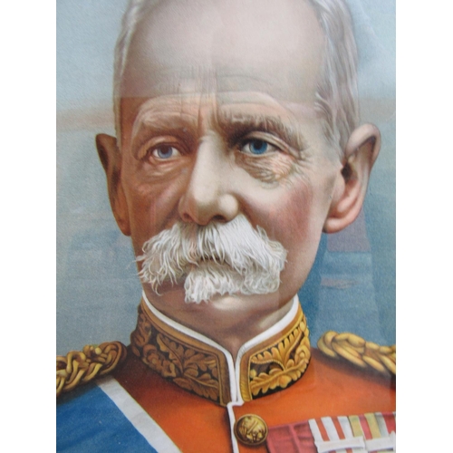 257 - Antique Military Portrait Field Marshal Lord Roberts of Kandahar Framed and Glazed Approximately 3ft... 