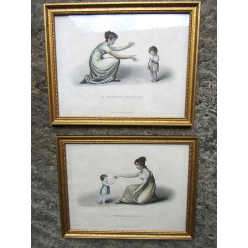 268 - Two French Hand Coloured Engravings by Adam Buck Irish School Pair of Hand Coloured Antique Engravin... 