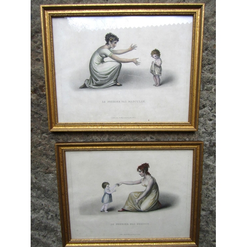 268 - Two French Hand Coloured Engravings by Adam Buck Irish School Pair of Hand Coloured Antique Engravin... 