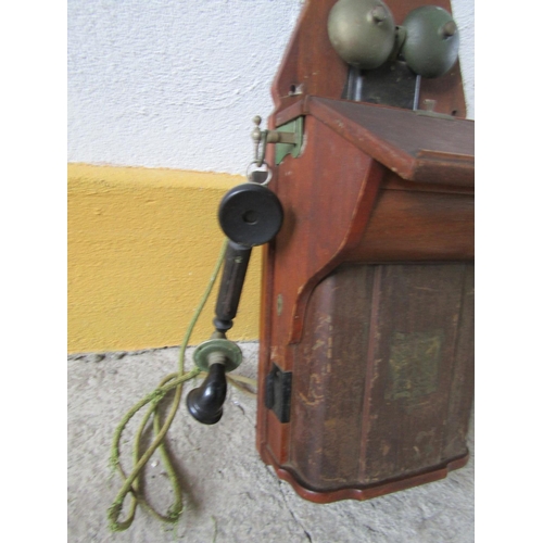 284 - Antique Wall Mounted Telephone with Original Handle