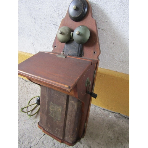 284 - Antique Wall Mounted Telephone with Original Handle