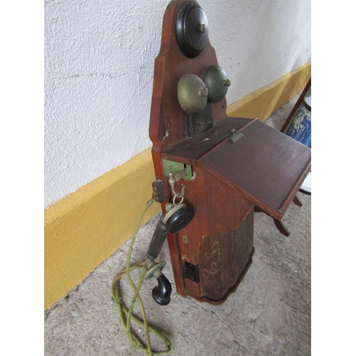 284 - Antique Wall Mounted Telephone with Original Handle