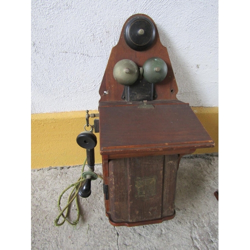 284 - Antique Wall Mounted Telephone with Original Handle