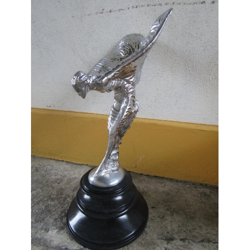 309 - Rolls Royce Figure of Ecstasy Silver Plated Approximately 22 Inches High