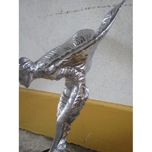 309 - Rolls Royce Figure of Ecstasy Silver Plated Approximately 22 Inches High