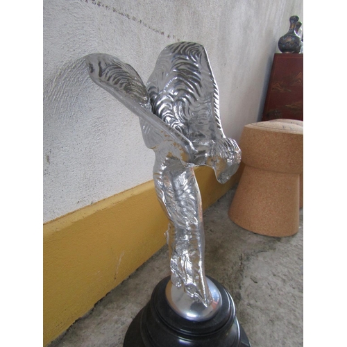 309 - Rolls Royce Figure of Ecstasy Silver Plated Approximately 22 Inches High