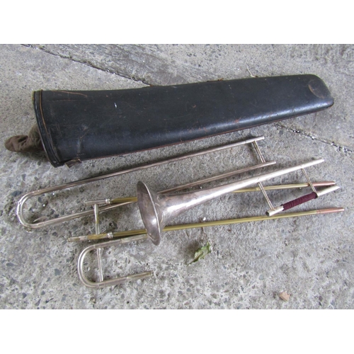 310 - Trumpet with Leather Bound Carry Case