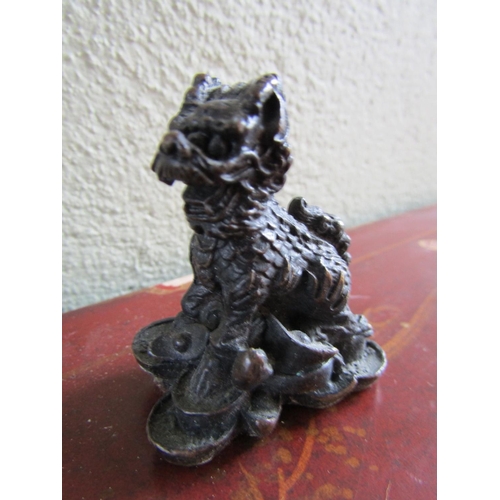 358 - Neat Bronze Figure of Of Dog Approximately 2 Inches High