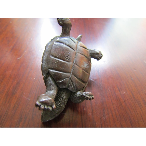 359 - Japanese Bronze Sculpture Neat Form of Tortoise Signed Indistinctly to Base Approximately 2 Inches W... 