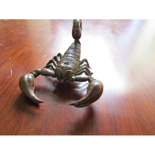 360 - Bronze Sculpture of Scorpion Possibly Japanese 2 Inches Wide Approximately