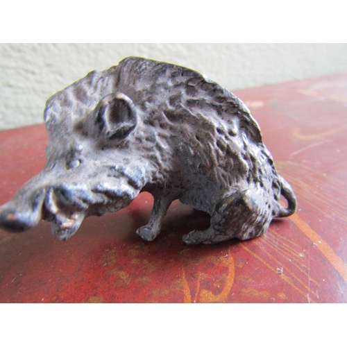 361 - Bronze Sculpture of Boar Neat Form Approximately 2 Inches Wide