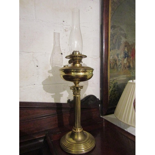 Vintage Crystal & Corinthian Brass Lamp