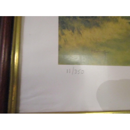 66 - Peter Curling Signed Fine Art Print Castletown Golf Club Framed and Glazed Approximately 32 Inches W... 