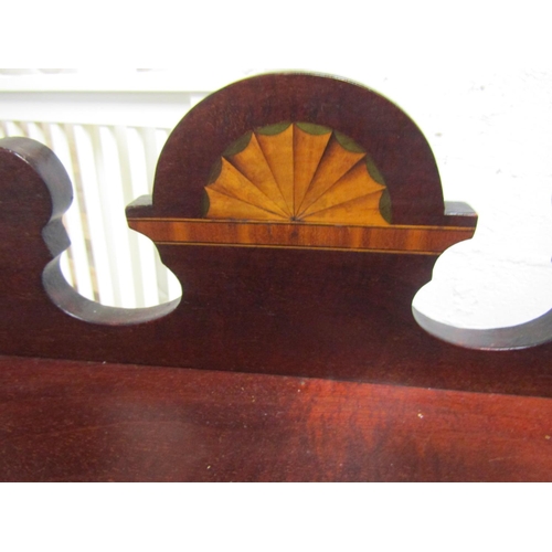 7 - Edwardian Mahogany Satinwood Inlaid Single Door Side Pier Cabinet Shelved Interior Approximately 18 ... 