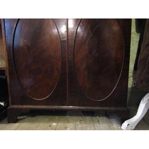 74 - Regency Figured Mahogany Two Door Glazed Cabinet Fitted Drawers to Base Attractively Detailed Key Pr... 