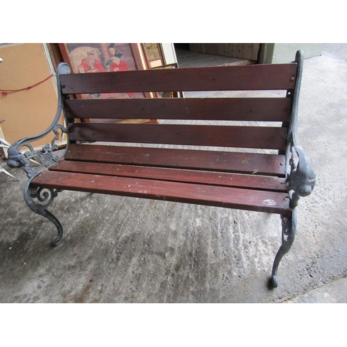 79 - Wrought Iron Framed Garden Bench