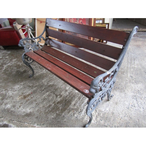 79 - Wrought Iron Framed Garden Bench