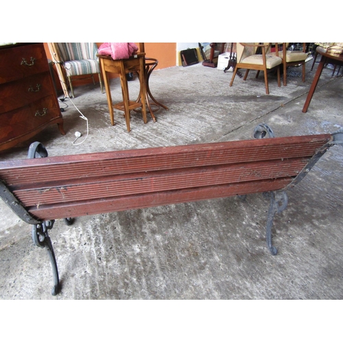 79 - Wrought Iron Framed Garden Bench