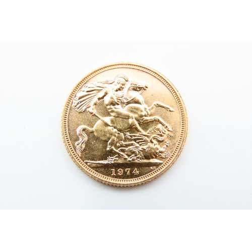 102 - Full Gold Sovereign Dated 1974