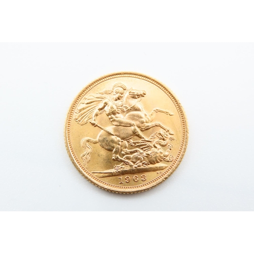 106 - Full Gold Sovereign Dated 1963