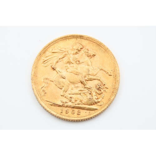 12 - Full Gold Sovereign Dated 1903