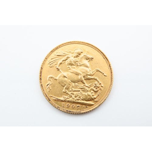 134 - Full Gold Sovereign Dated 1907