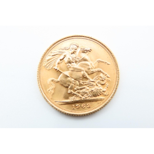 135 - Full Gold Sovereign Dated 1963