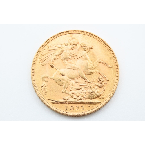 14 - Full Gold Sovereign Dated 1911