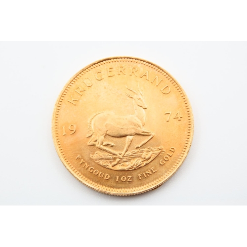 157 - Full Gold Krugerrand Dated 1974