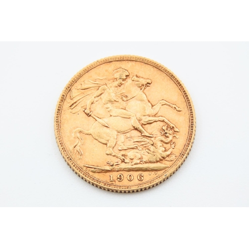 16 - Full Gold Sovereign Dated 1906