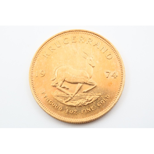 160 - Full Gold Krugerrand Dated 1974