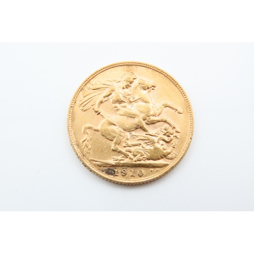 Full Gold Sovereign Dated 1910