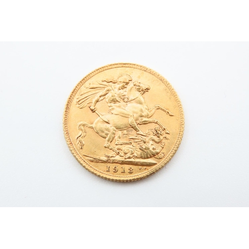 Full Gold Sovereign Dated 1913