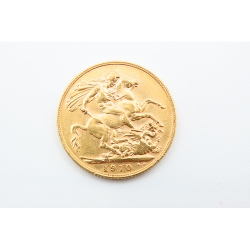 185 - Full Gold Sovereign Dated 1910