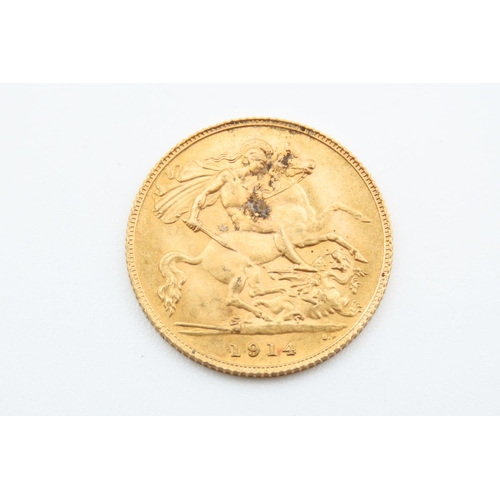 21 - Half Gold Sovereign Dated 1914