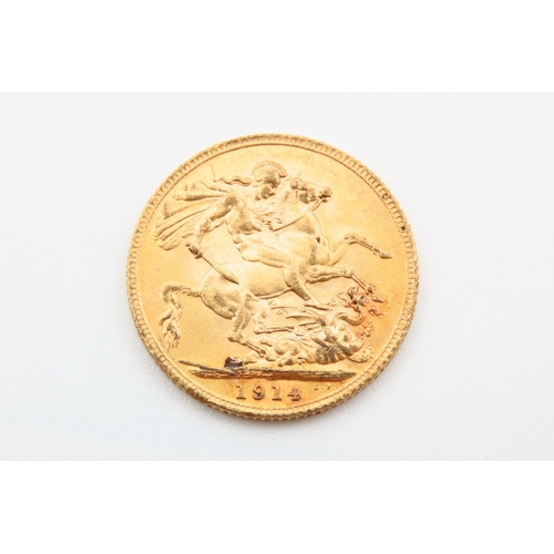 221 - Full Gold Sovereign Dated 1914