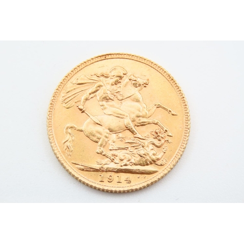 257 - Full Gold Sovereign Dated 1914