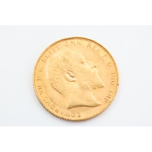 262 - Full Gold Sovereign Dated 1908