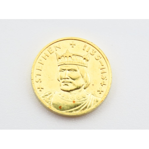 280 - Stephen (1135-1154) 22 Carat Gold Coin 3.2 Gram Weight