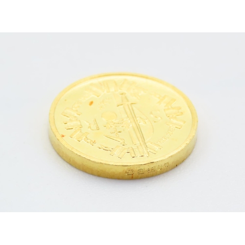 280 - Stephen (1135-1154) 22 Carat Gold Coin 3.2 Gram Weight