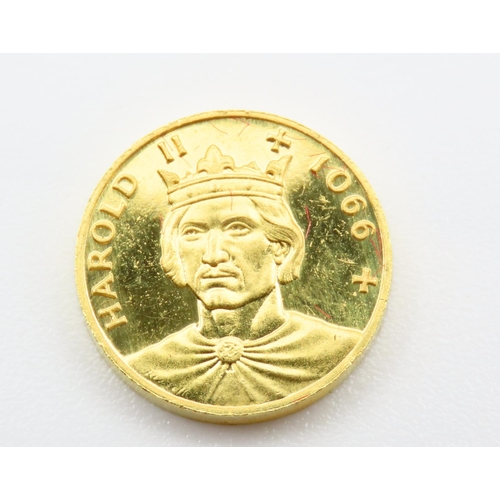 294 - Harold II (1066) 22 Carat Gold Coin 3.2 Gram Weight