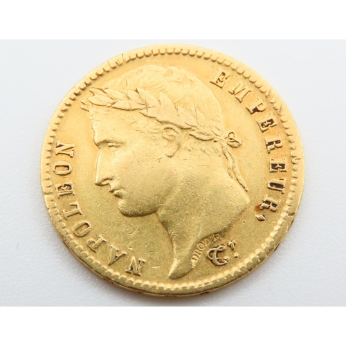 307 - French Emperor Napoleon Twenty Franc Gold Coin Dated 1813