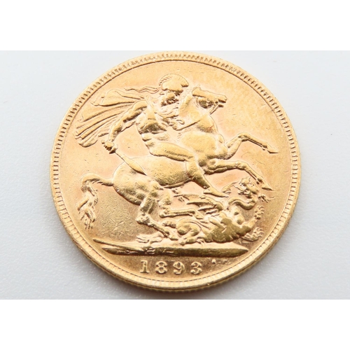 318 - Full Sovereign Dated 1893