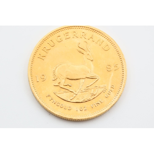 33 - Full Gold Krugerrand Dated 1985