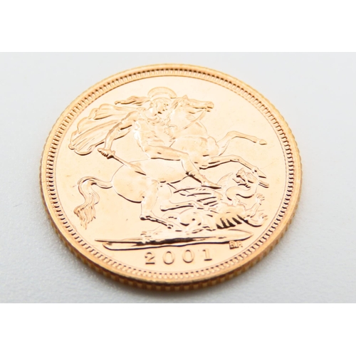 336 - Proof Half Sovereign Dated 2001 Contained within Presentation Box