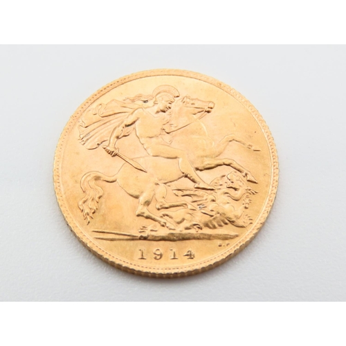 343 - Half Sovereign Dated 1914